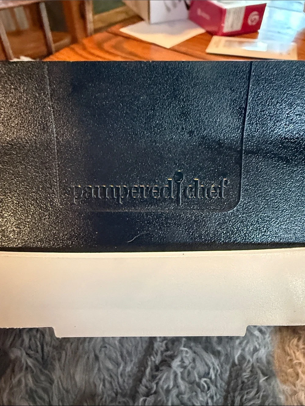 Pampered Chef Black Handheld Slicer with Stainless Steel Blades